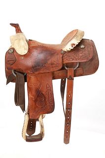 Benton Moore's Saddlery, Groesbeck TX Saddle c1960