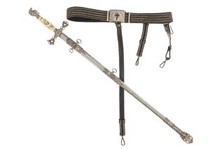 Knights of Columbus Sam G. Calderhead Ornate Sword