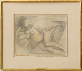 ATTRIBUTED TO ANDRÉ LHOTE (1885-1962): RECLINING FEMALE NUDE