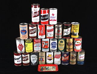 Twenty Four Flat Top Beer Cans ca. 1935-1980