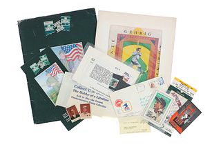 "Artist & Writers On Baseball" Photos & Stamps