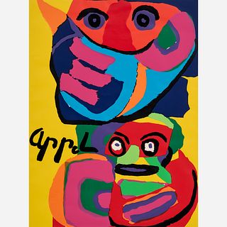  Karel Appel (after) "Faces" (1973 Serigraph)