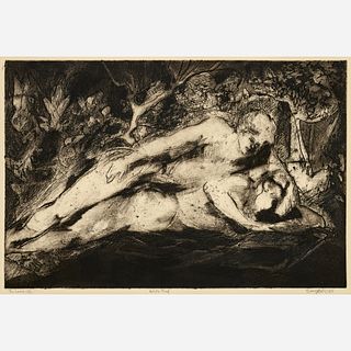  Larry Marty "The Lovers II" (1972 Etching)