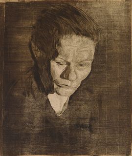 Kathe Kollwitz (German 1867-1945)  etching