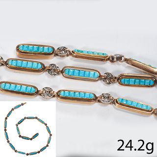 FINE TURQUOISE AND DIAMOND NECKLACE