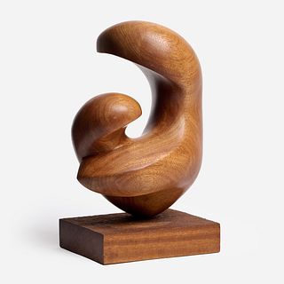 Eleanor DuQuoin "Relative Formation" (Carved Mahogany ca. 1960)