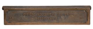 Officine Meccaniche Italiane Brass Railway Step sign