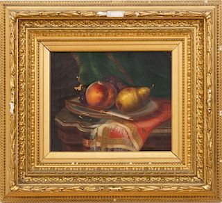 ATTRIBUTED TO MORSTON CONSTANTINE REAM (1840-1917): STILL LIFE WITH FRUIT