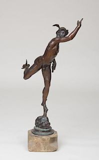 BRONZE MODEL OF MERCURY, AFTER A MODEL BY GIAMBOLOGNA