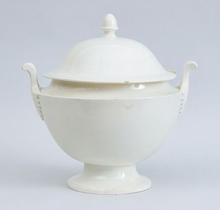 BELL PEARLWARE TWO-HANDLED TUREEN AND COVER