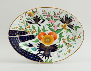 ENGLISH PORCELAIN OVAL PLATTER IN THE JAPAN PATTERN