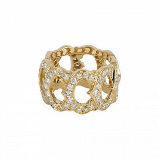 Cartier C de Full Diamond 18K Yellow Gold Ring