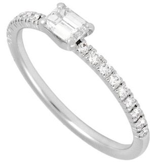 Cartier Etincelle Emerald Cut Diamond 18K White Gold Ring