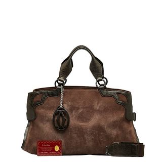 Cartier Marcello Suede Leather Shoulder Bag