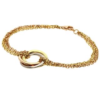 Cartier Trinity 18K Gold Tri-Color Chain Bracelet