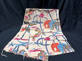 Vintage African Theme Printed Textile