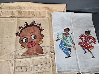 Vintage Black Americana-Towels and Laundry Bag