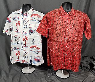 2 Vintage Men's Ethnic Cotton Shirts
