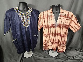 2 Mens Embroidered African Tunics