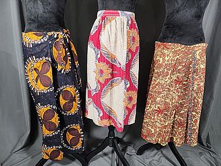 3 Vintage African Skirts