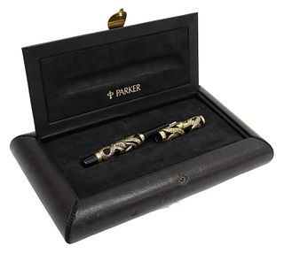 PARKER LIMITED-EDITION 18KT GOLD SNAKE FOUNTAIN PEN