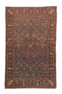Antique Dabir Kashan 4'2" x 6'8" (1.27 x 2.03 M)
