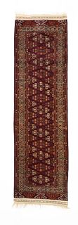 Fine Antique Turkeman Tribal Wool 2'11" x 8'11" (0.89 x 2.72 M)