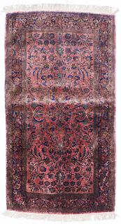 Antique Silk Kashan 2' x 3'5" (0.61 x 1.05 M)