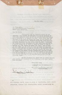 CLARK GABLE SIGNED MGM CONTRACT FROM 1935