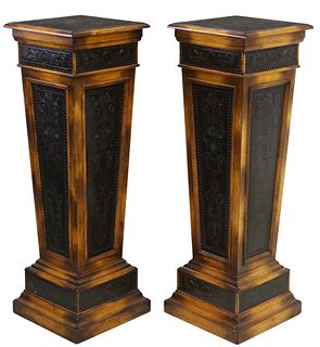 (2) THEODORE ALEXANDER (ATTRIB) NEOCLASSICAL STYLE PEDESTALS/ TORCHIEREs