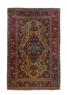 Antique Isfahan 4'5'' x 7'10'' (1.35 x 2.39 M)