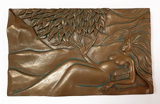 Earth Elements, Ann Zeleny Bronze Plaque, Signed