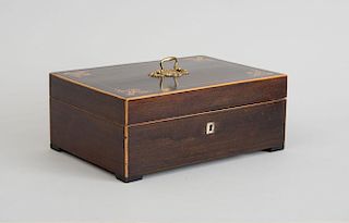 FRENCH MARQUETRY-INLAID ROSEWOOD DRESSING BOX