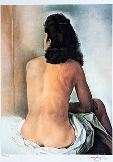 Gala Nude in the invisible Mirror, A Salvador Dali Limited Edition Lithography Print