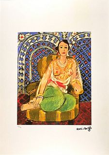 Seated Odalisque, A Henri Matisse Limited Edition Lithograph Print