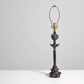 Tete de Femme Bronze Lamp, Alberto Giacometti (after)