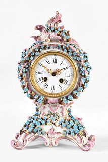 Lenzkirch porcelain mantel clock