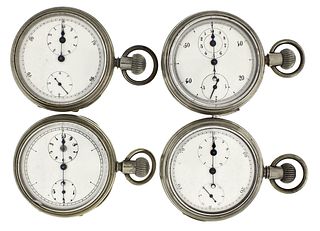 A lot of four Auburndale timer pocket watches