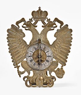 German Zappler clock with imperial double eagle front
