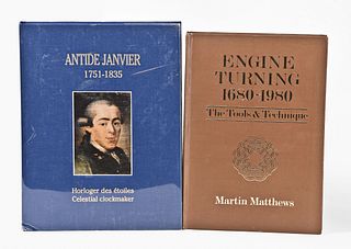 A lot of two reference books including Hayard on Janvier and Matthews on engine turning