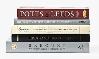 A lot of five horological reference books