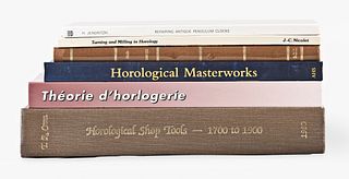 A lot of six horological reference books