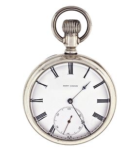 A 19th century Swiss pivoted detent pocket chronometer with spherical balance spring
