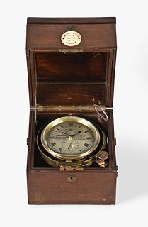 Dobbie McInnes & Clyde Ltd. boxed marine chronometer with 11 jewel fusee movement