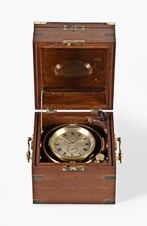 Thomas Porthouse marine chronometer in mahogany box