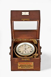 VEB Glashütter Uhrenbetriebe (GUB), Germany, marine chronometer with box