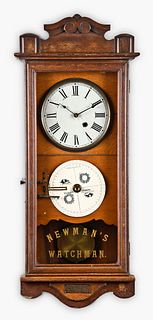 Newman Clock Company watchman regulator clock