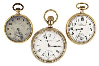 A lot of three South Bend Studebaker and The Studebaker pocket watches
