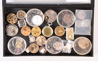 A lot of European wrist and pocket watch movements