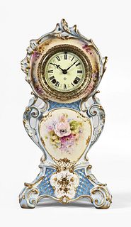Ansonia Clock Co. No. 506 porcelain shelf clock